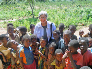 Advocate Nancy Johns on a church trip in Senegal.