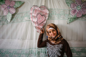 Nour, 13, from Damascus, Syria, lives with her family in Jordan’s Azraq Refugee Camp.